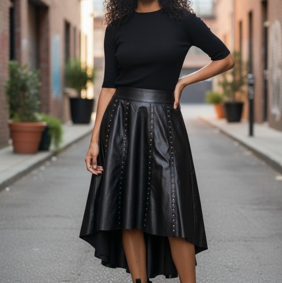 bebe Dresses & Skirts - NWT bebe asymmetrical leather skirt